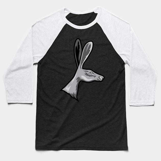 Gray Rabbit Baseball T-Shirt by SWON Design